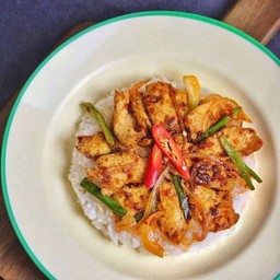 ข้าวไก่ผัดพริกเผา(DR)