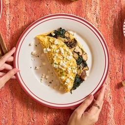 AB5 Spinach & mushroom Omelette ออมเลตผักโขมเห็ด
