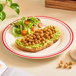 VE5 Avo & chick pea on toast ขนมปังหน้าอโวคาโด้กับถั่วลูกไก่
