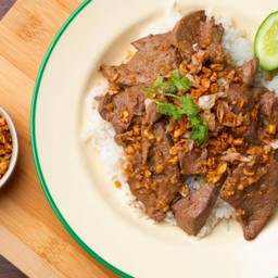ข้าวตับหมูกระเทียมพริกไทย(DR)