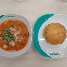 (อิ่มอร่อยไข่เจียวแกงชุด+แกงเห็ด) ข้าวไข่เจียว-ต้มยำน้ำข้น