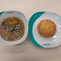 (อิ่มอร่อยไข่เจียวแกงชุด+แกงเห็ด) ข้าวไข่เจียว-แกงเลียง