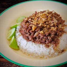 ข้าวเนื้อโคขุนสับกระเทียมพริกไทย(DR)