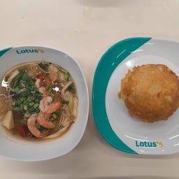 (อิ่มอร่อยไข่เจียวแกงชุด+แกงเห็ด) ข้าวไข่เจียว-ต้มยำน้ำใส