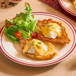 AB16 Croissant Benedict ครัวซองต์เบเนดิกส์