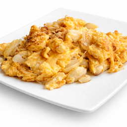 เนื้อปูผัดไข่กระเทียมดอง