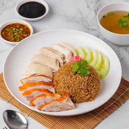 ข้าวมันไก่ตอน + เป็ดย่างฮ่องกง