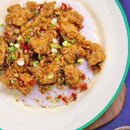 ข้าวไก่กรอบคั่วพริกเกลือ(DR)