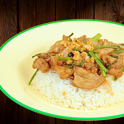 ข้าวหมูนุ่มผัดน้ำมันหอย(DR)