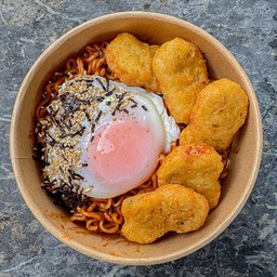 ซัมยังราเมงแห้งรสเผ็ด/ไข่ลาวา/นักเก็ตไก่