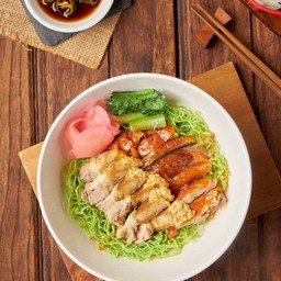 บะหมี่ 2 อย่าง (เป็ดย่าง+หมู)