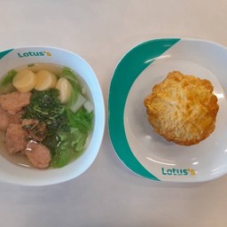 (อิ่มอร่อยไข่เจียวแกงชุด+แกงเห็ด) ข้าวไข่เจียว-ต้มจืดเต้าหู้