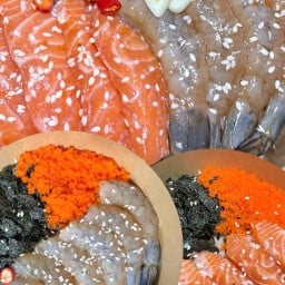 ข้าวหน้าแซลม่อนดอง - ข้าวหน้ากุ้งดอง & กุ้งดอง แซลมอนดอง มั้ย Bro
