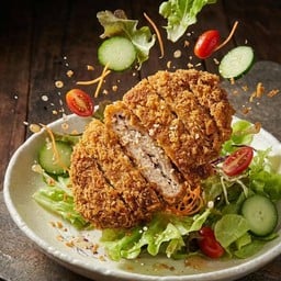 สลัดเมนจิคัตสึ (หมูทอด)