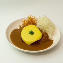 ข้าวแกงกะหรี่เบอเกอร์หมู