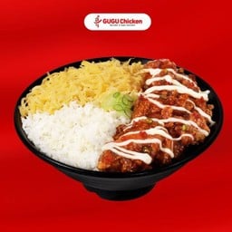 ข้าวหน้าไก่ทอดซอสสไปซี่มาโย