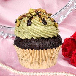 Pistachio Chocolate Cupcake