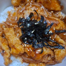 ข้าวหน้าไก่ ซอสบาบิคิว