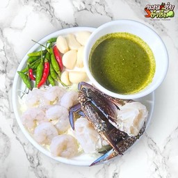กุ้งปูม้าแช่น้ำปลาแซ่บซี๊ด