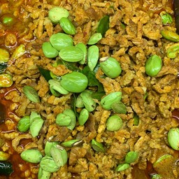 ผัดเผ็ดหมูสะตอ+ลูกเหรียงพริกแกงใต้