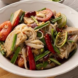 ตำเส้นเล็กกุ้งสด(สุก)