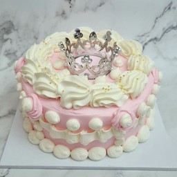 เค้กมงกุฏ 1 ปอนด์ (ชมพู)