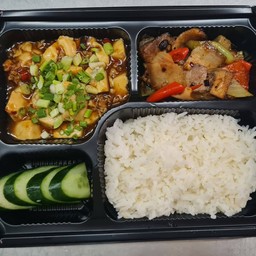 เซตเต้าหู้เสฉวน+หมูสามชั้นผัดเสฉวน