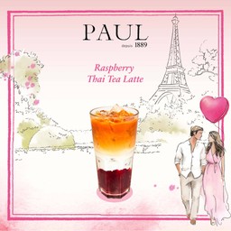 Raspberry Thai Tea Latte