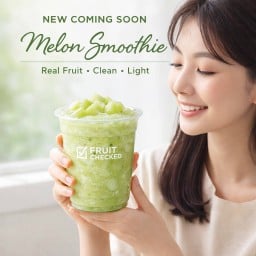 เมล่อน+นมสด น้ำผลไม้ปั่น แก้วใหญ่สุดคุ้มขนาด22onz