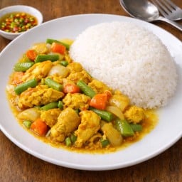 ข้าวราดไ่ก่ขมิ้น