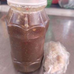 น้ำจิ้มหวาน+ถั่ว