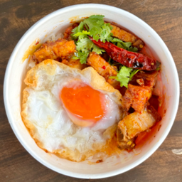 ข้าวหมูกรอบผัดพริกเผา