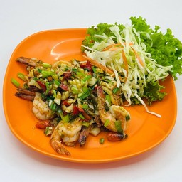 กุ้งผัดพริกเกลือ