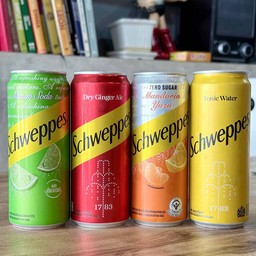 schweppes (lime/ginger ale/ mandarin yuzu/tonic water)