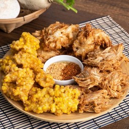 เผือกทอด/ข้่าวโพดทอด สูตรเจ