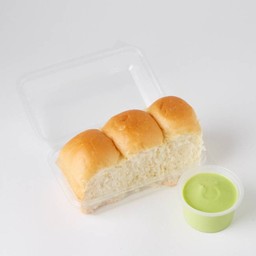 ขนมปัง จิ้มสังขยาใบเตย (เล็ก)