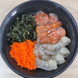 ข้าวหน้าม่อนดอง+กุ้งดอง