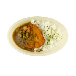 ข้าวหอมมะลิแกงกะหรี่ไก่ทอด