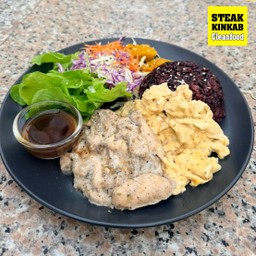 ข้าวไข่ข้น + อกไก่ โคตรคลีน