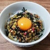 Chaduke-Natto+Raw-150g Egg ข้าวต้ม+นัตโตะ+ไข่ดิบ-150g 茶漬け月見納豆150