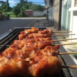 ไก่ย่าง ย่างไก่ ตลาดบ้านโป่ง