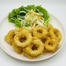 ปลาหมึกชุบแป้งทอด