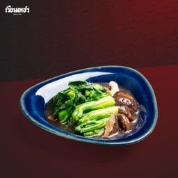 คะน้าฮ่องกงราดน้ำมันหอย