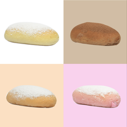 ปังครีมนม 4 รสชาติ