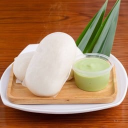 หมั่นโถว (แป้งขาว) + สังขยา