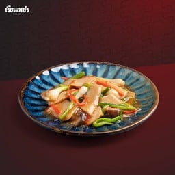 เป๋าฮื้อผัดต้นหอม