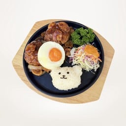 HAMBURG 1 pcs แฮมเบิร์ก 1 ชิ้น not include egg fried ไม่รวมไข่ดาว