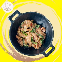 (กับข้าว)กะเพราเนื้อชิ้น