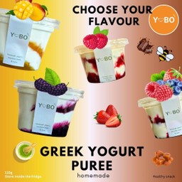 กรีกโยเกิร์ตเพียวเร่ Greek yogurt puree