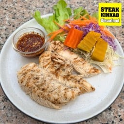 สเต็กสันในไก่ ซอสจิ้มแจ่ว (สูตรคลีน)